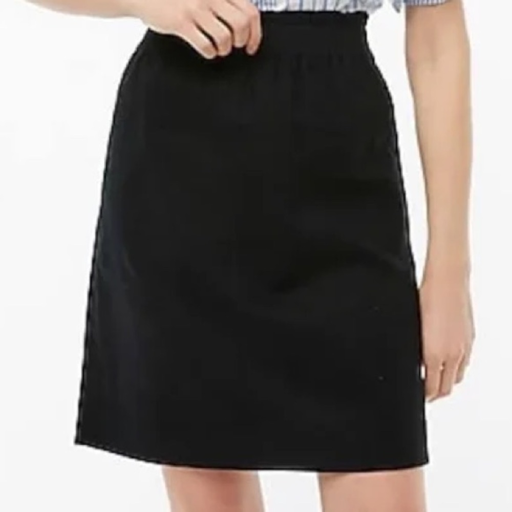 J.Crew Factory Black Wool Blend Skirt - EUC